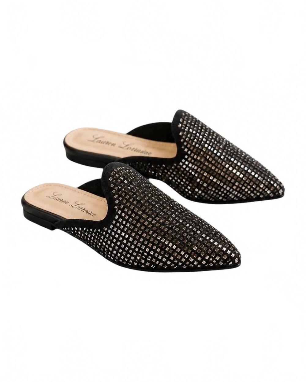 NEW LAUREN LORRAINE women's sharon mule in black